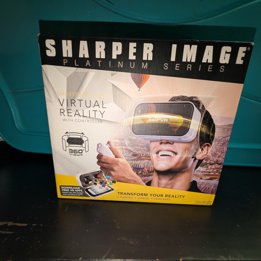 Sharper Image Black Smartphone VR Headset with Cushioned Comfort